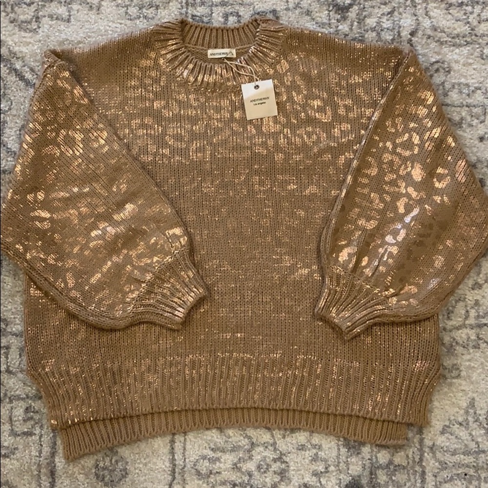 Metallic Leopard Sweater